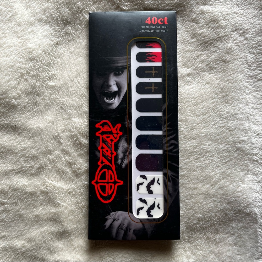 NIB! 40 Count Ozzy Osbourne Nail Decals 💅🦇🖤🔥